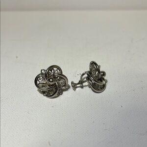Elegant Silver Knot Earrings